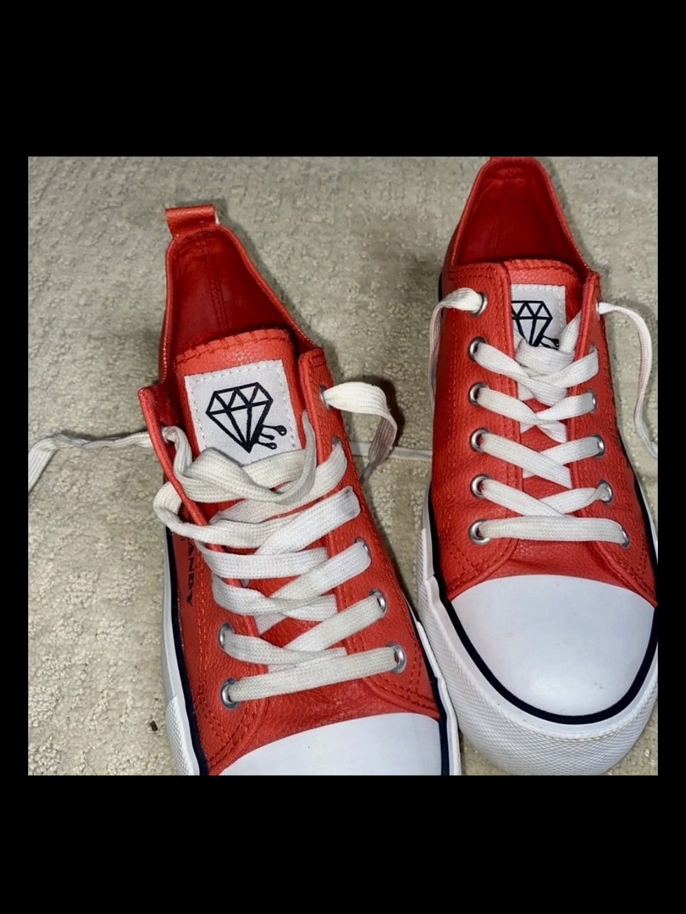 Rock & Candy By Zigi Womens Low Top Canvas Slip On Red Size 9.5